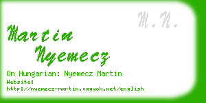 martin nyemecz business card